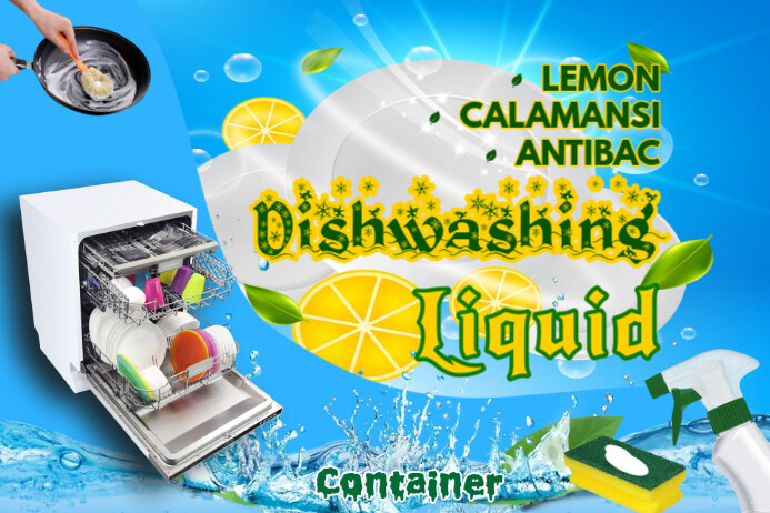 Maximalist Dishwashing Liquid Label template