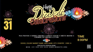 Sort Diwali Celebrations Digitalt display Template