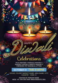 Black Diwali Celebration A1 Template