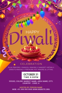 Maximalist Diwali Celebrations Pinterest Graphic template