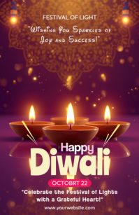 Maximalist Diwali Festival Tabloid template