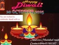 Maximalist Diwali Invitation Flyer Template  Flyer (us Letter)
