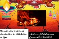 Maximalist Diwali Invitation Poster Template  Poster