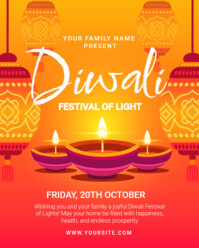 Maximalist Diwali Light Festival Instagram Portrait template