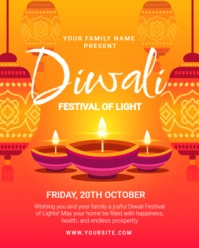 Maximalist Diwali Light Festival Instagram Portrait template