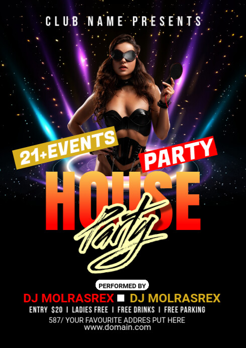 Maximalist Dj Party Flyer A2 template
