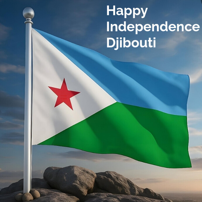 Maximalist Djibouti Independence Logo template