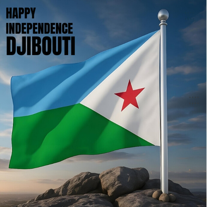 Maximalist Djibouti National Day Logo template
