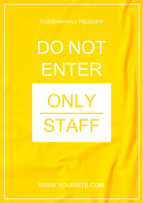 Maximalist Do Not Enter  A4 template