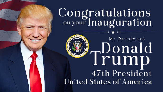 Maximalist Donald Trump Inauguration Digital Display (16:9) Template ...