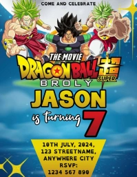 Maximalist Dragonball Birthday Flyer (us Lett template