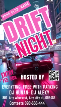 Maximalist Drift Night  Business Card template