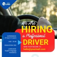 Maximalist Driver Hiring Ad Instagram Post template