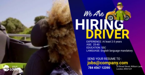 Maximalist Driver Hiring Banner Ad Facebook Ad Facebook-Anzeige template