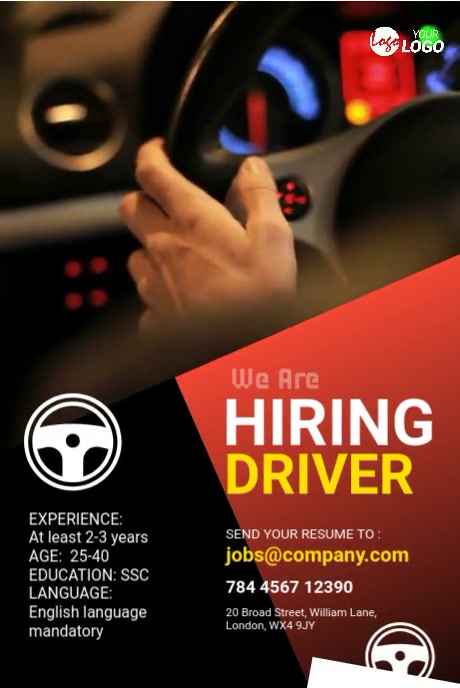 Driver Advert Maximalist Driver Hiring Banner Ad Pinterest Graphic Template ...