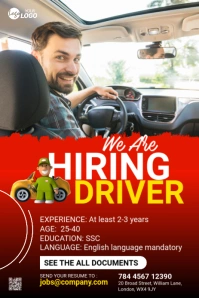 Maximalist Driver Hiring Banner Ad Pinterest Graphic template
