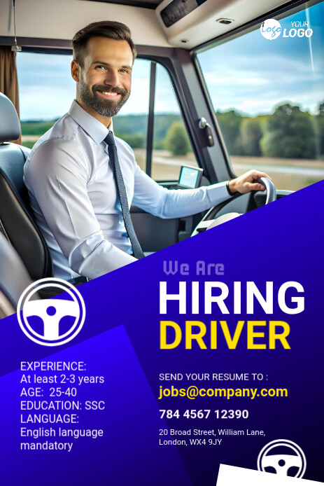 Copy of Maximalist Driver Hiring Banner Ad Pinterest Graphic | PosterMyWall