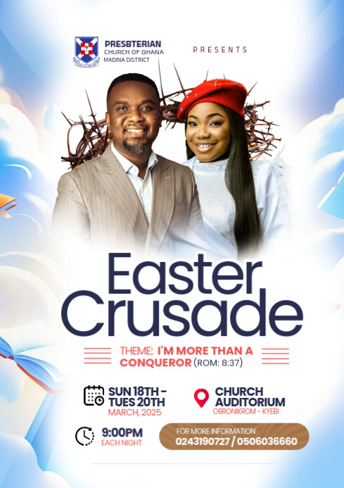 Maximalist Easter Crusade Template Design A4