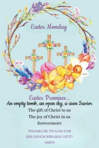 Maximalist Easter Monay Pinterest Graphic template