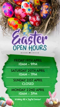 Maximalist Easter Open Hours Instagram Story Template Instagram Story