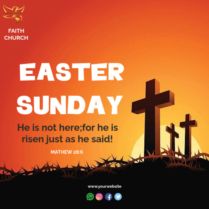 Copy of Maximalist Easter Sunday Instagram Post | PosterMyWall
