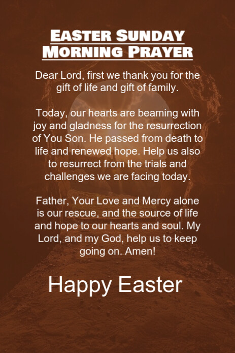 Maximalist Easter Sunday Morning Prayer Pinterest Graphic template
