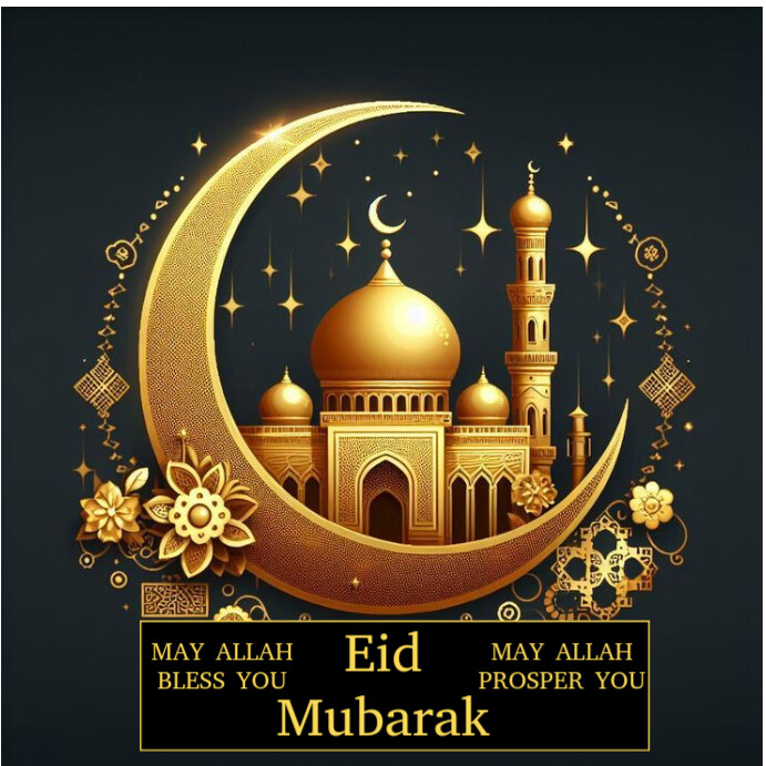 Maximalist Eid Al Adha Mubarak  Instagram Post template