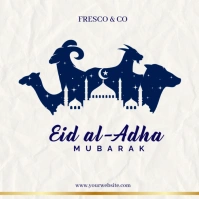 Maximalist Eid Al-adha Mubarak  Instagram Post template