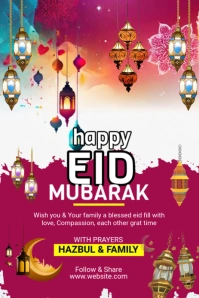Maximalist Eid Greetings Pinterest Graphic Pinterest Graphic template