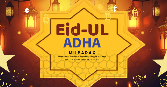 Maximalist Eid Mubarak Facebook Event Cover template