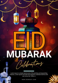 Maximalist Eid Mubarak Flyer  A5 template