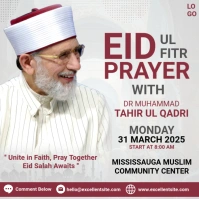 Maximalist Eid Ul Fitr Prayer With Tahir Ul Qadri Instagram Post template