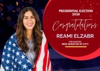 Maximalist Election Winner Congratulations Post Postcard template