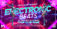 Neon Electronic Dance Music Facebook Event Cover template