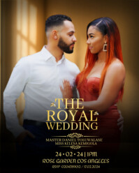 Maximalist Elegant Wedding Anniversary Celebration & Love Tribute Poster Template Instagram Portrait