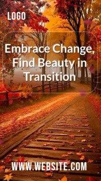 Orange Autumn Transition Ecrã digital Template