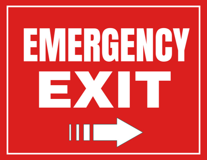 Copy of Maximalist Emergency Exit Sign Flyer (us Letter) | PosterMyWall