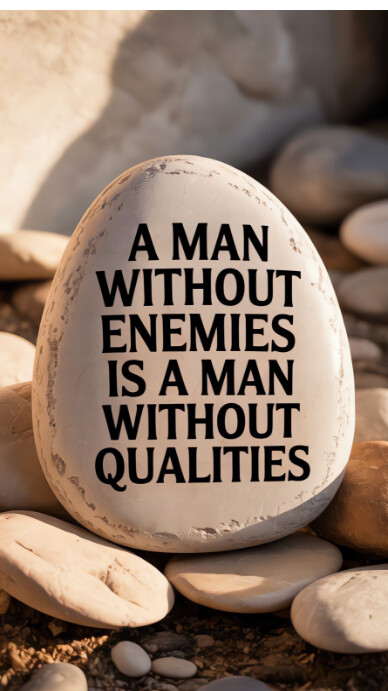 Maximalist Engraved Stone Motivational Quote Poster – Minimalist Luxury Decor With Warm Earth Tones Ecrã digital (9:16) template