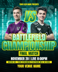 Maximalist Esports Championship Instagram Portrait Poster Template