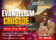 Marrón Evangelism Crusade Postcard Открытка Template