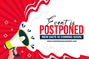 白色 Maximalist Event Is Postponed  Label Etiket Template