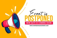 Maximalist Event Is Postponed Label ป้าย template