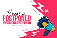 Maximalist Event Is Postponed Label template