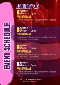 Maximalist Event Schedule Ad Flyer Template  A6
