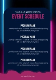 Maximalist Event Schedule Ad Template A6