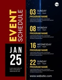 Maximalist Event Schedule Design Template Flyer (us Letter)