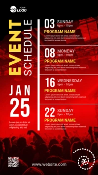 Maximalist Event Schedule Design Template Instagram Story