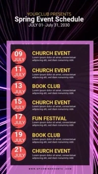 Maximalist Event Schedule Instagram Story Instagram Story template