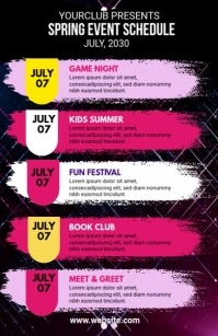 Maximalist Event Schedule Tabloid template