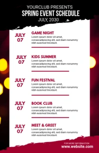 Maximalist Event Schedule Template Tabloid